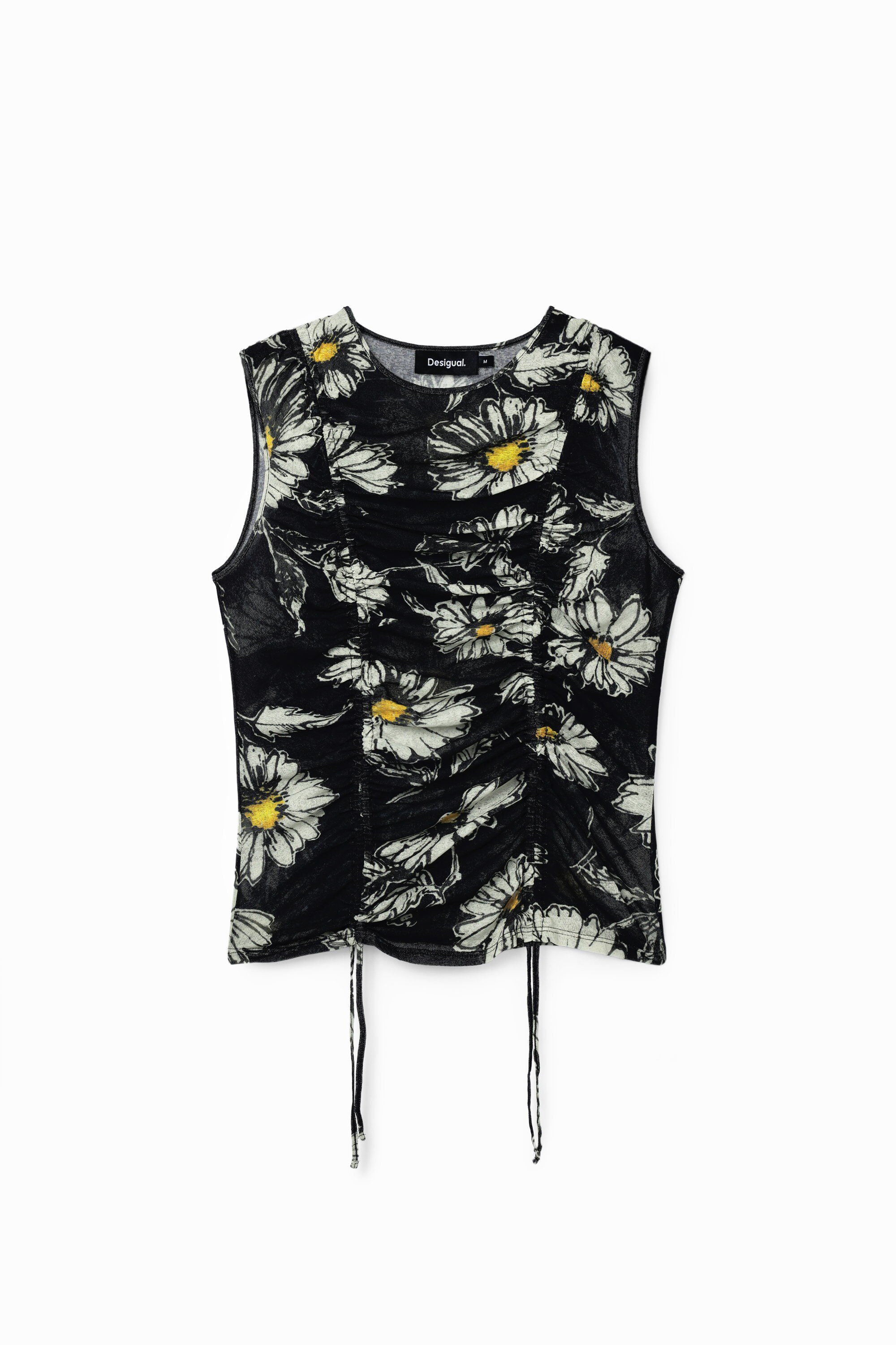 Camiseta fruncida flores