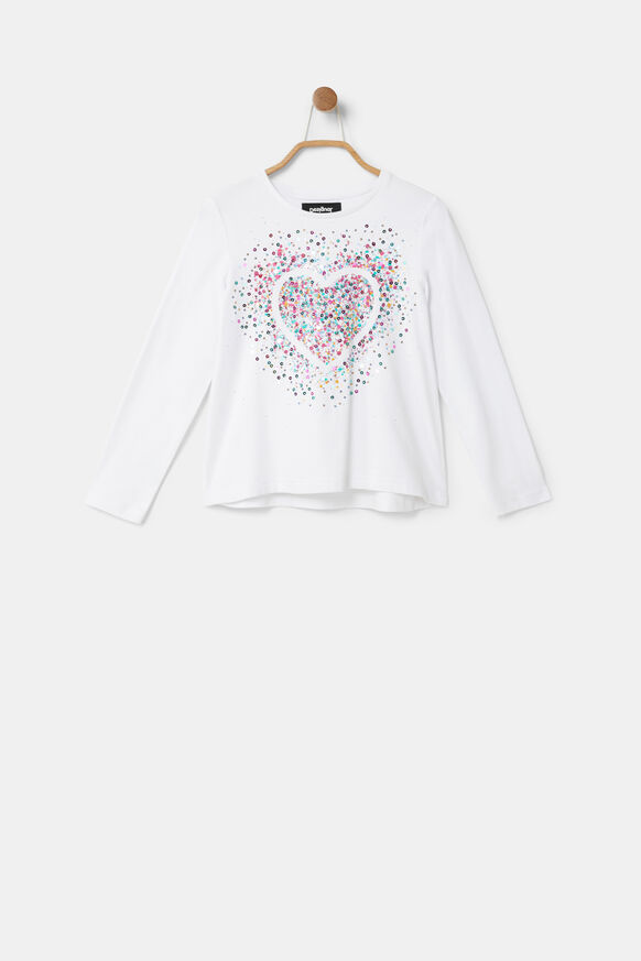 T-shirt heart sequins | Desigual