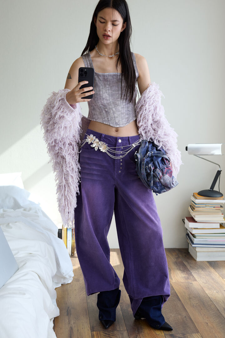 Gradient denim pants