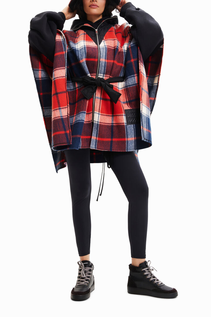 Poncho a quadri | Desigual