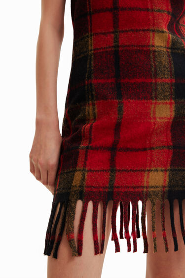 Robe courte ajustée tartan | Desigual