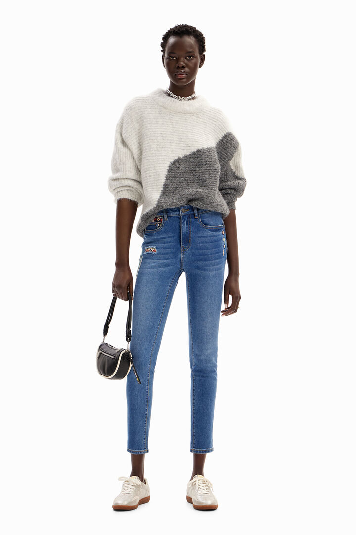 Slim embroidered jeans | Desigual