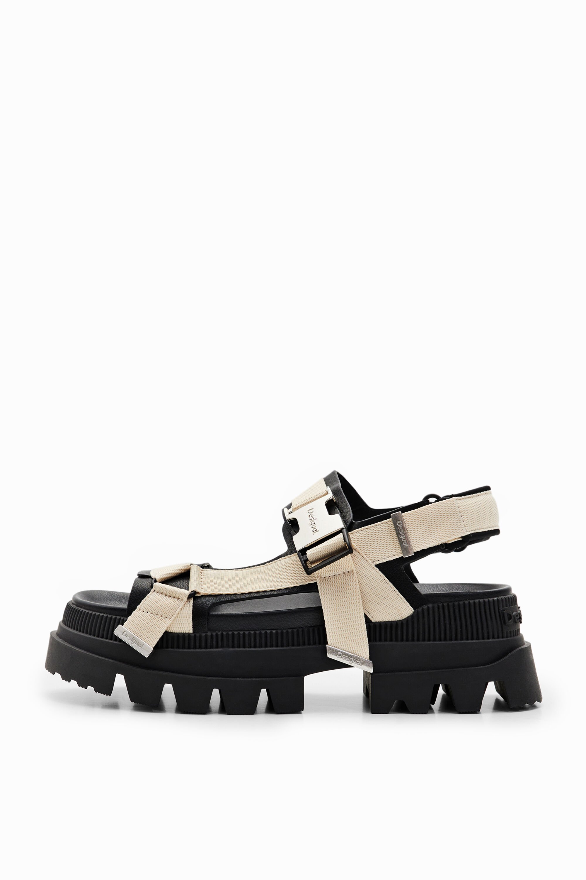 Chunky platform sandals - BLACK - 39