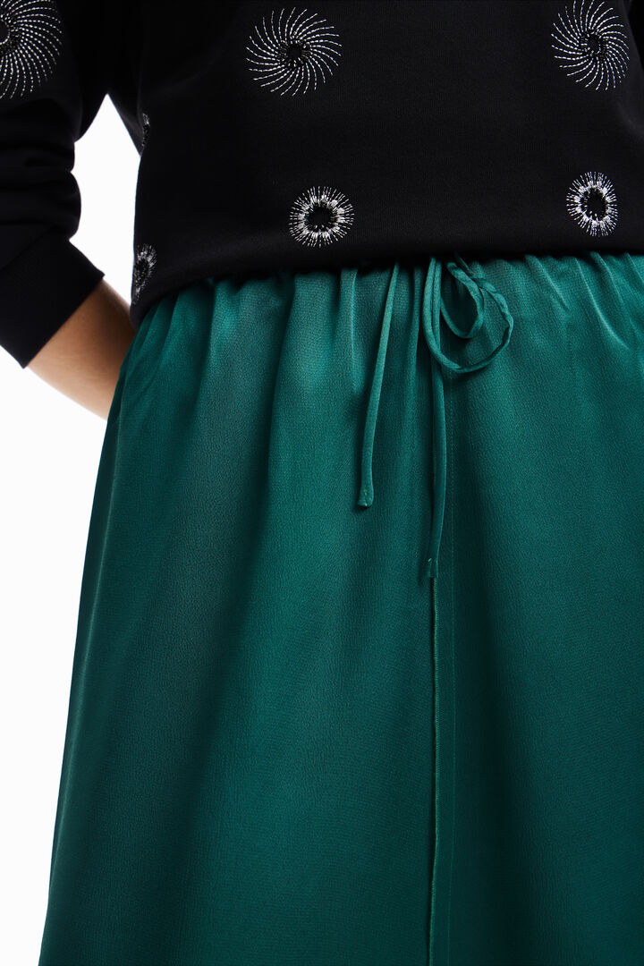 Satin midi skirt | Desigual