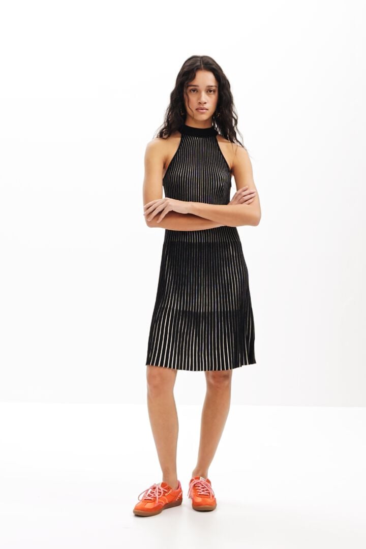 Vestido corto canalé | Desigual