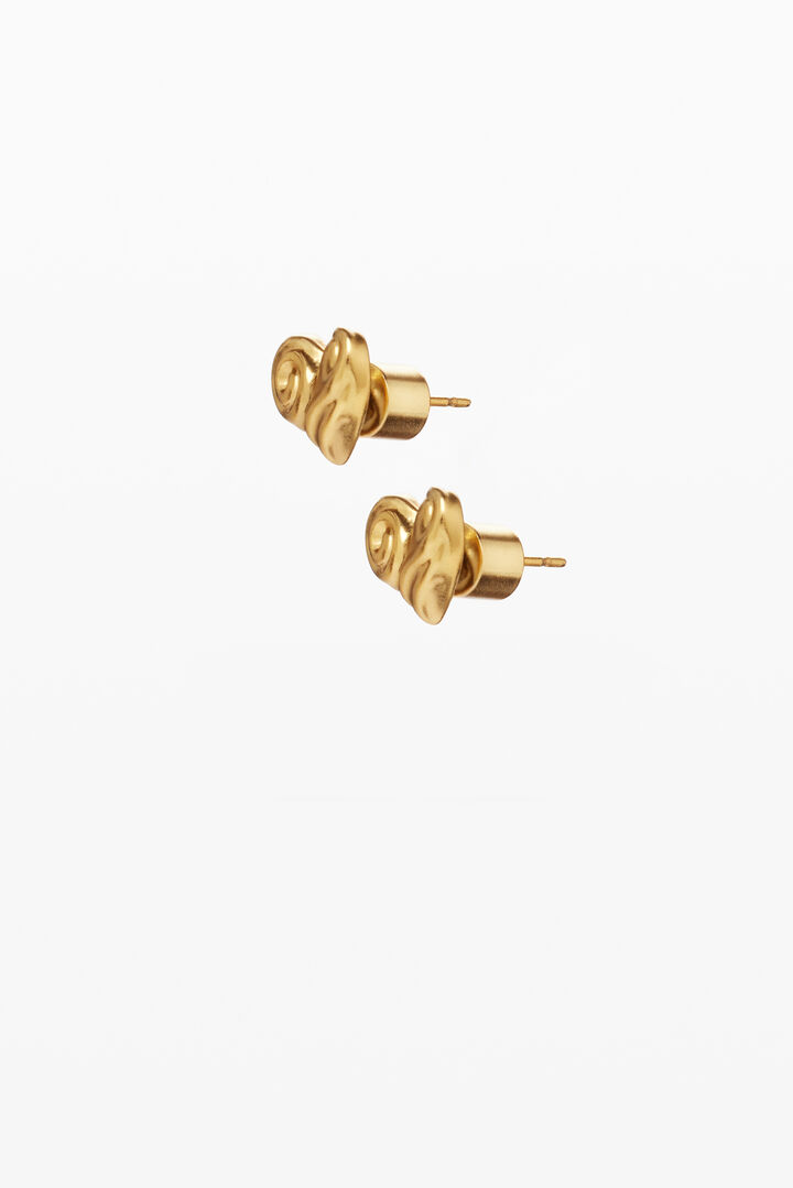 Zalio gold-plated heart stud earrings | Desigual