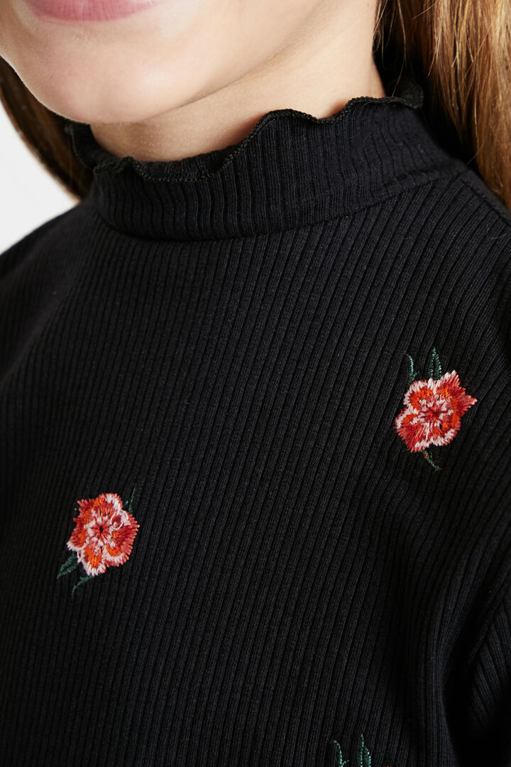 Ribbed T-shirt flowers | Desigual