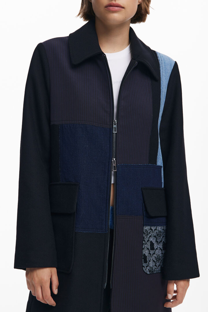 Abrigo recto patchwork | Desigual