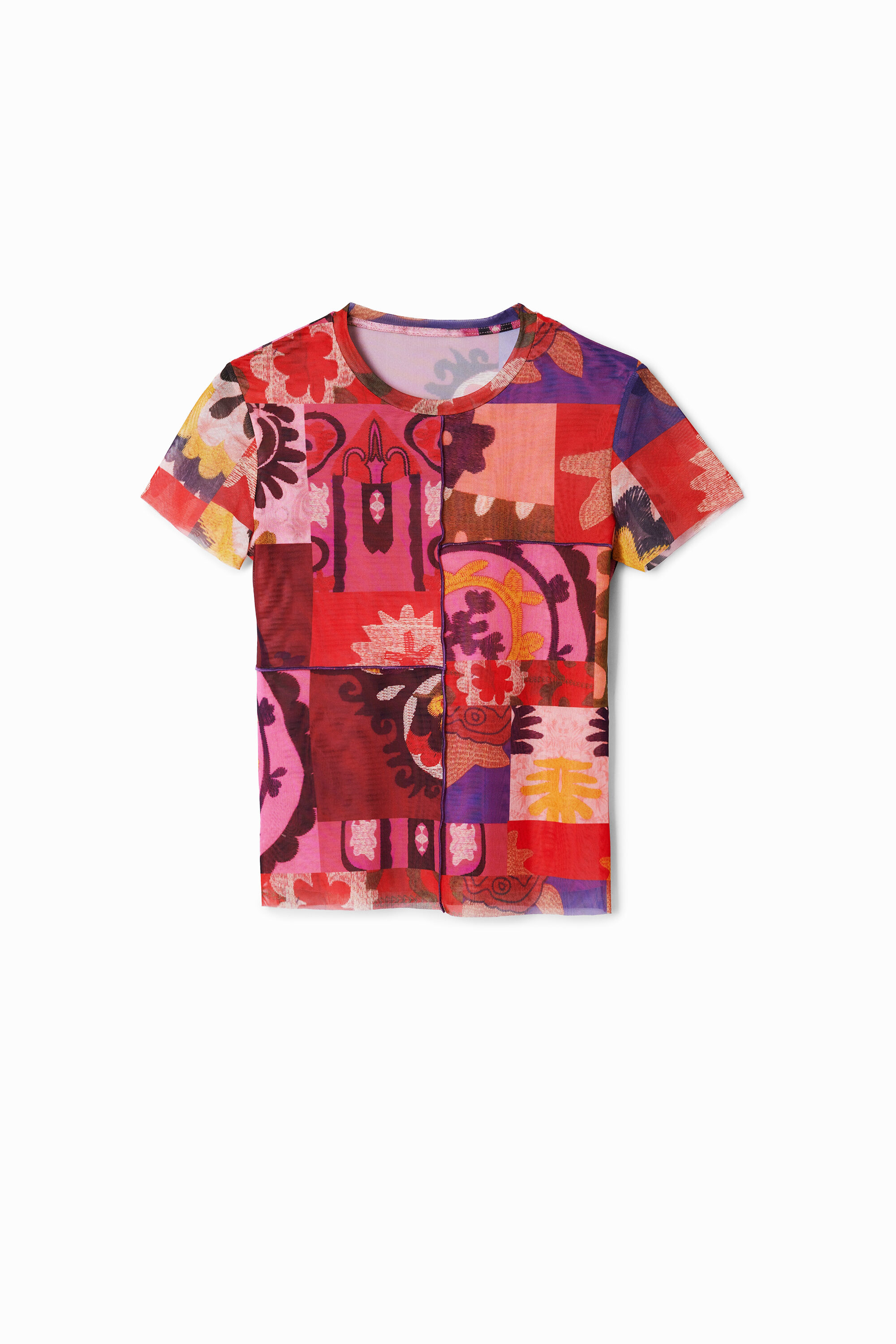 Camiseta patch flores - RED - S