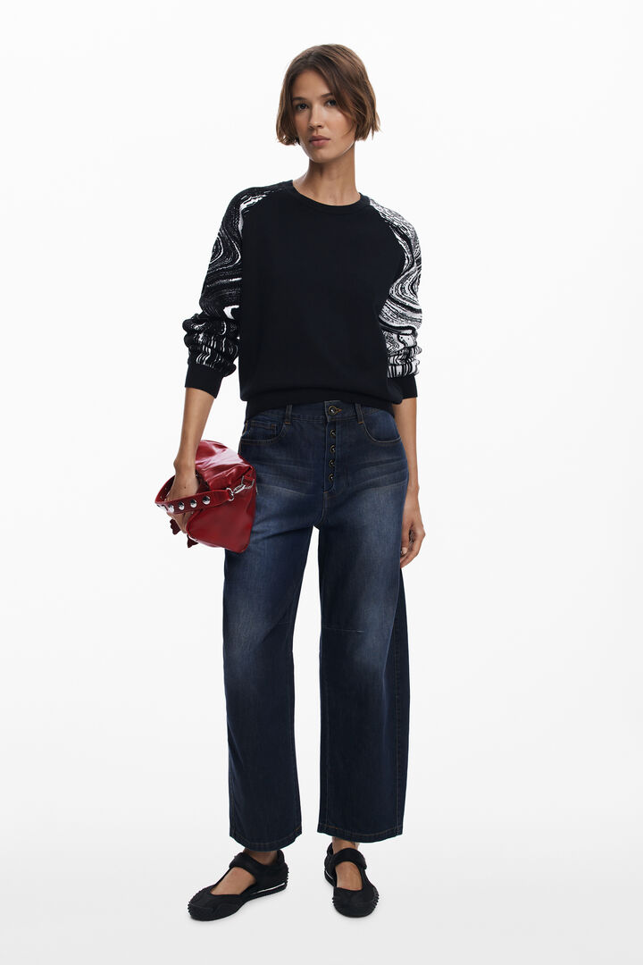 Marbled sleeve sweater | Desigual