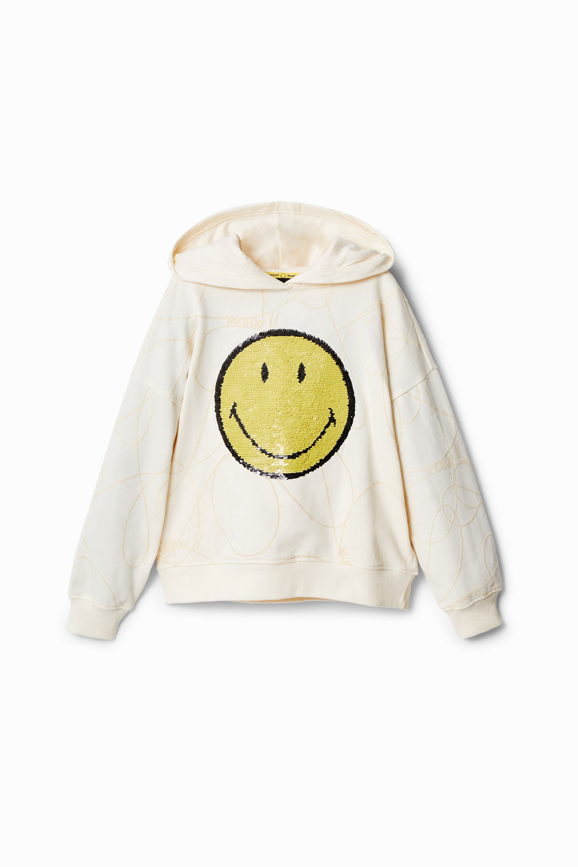 Yellow smiley hoodie cheap