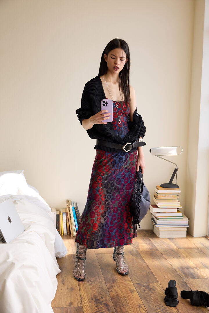 Long cardigan dress