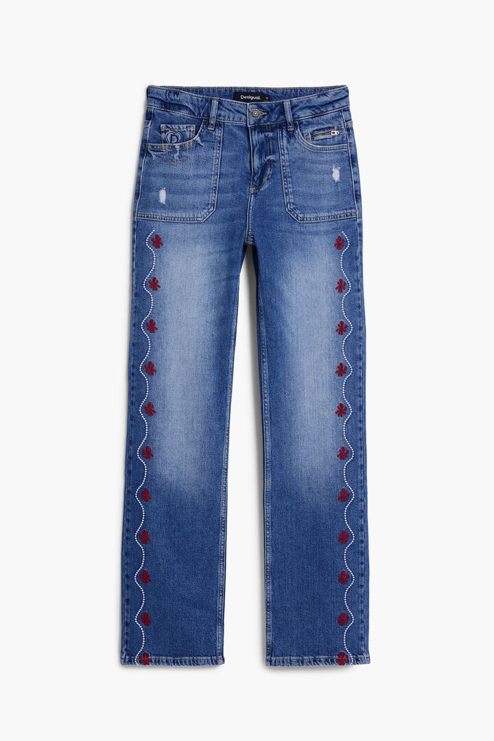 Straight jeans with border | Desigual