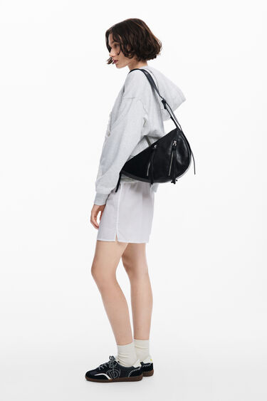 Bolso mediano piel cremalleras | Desigual