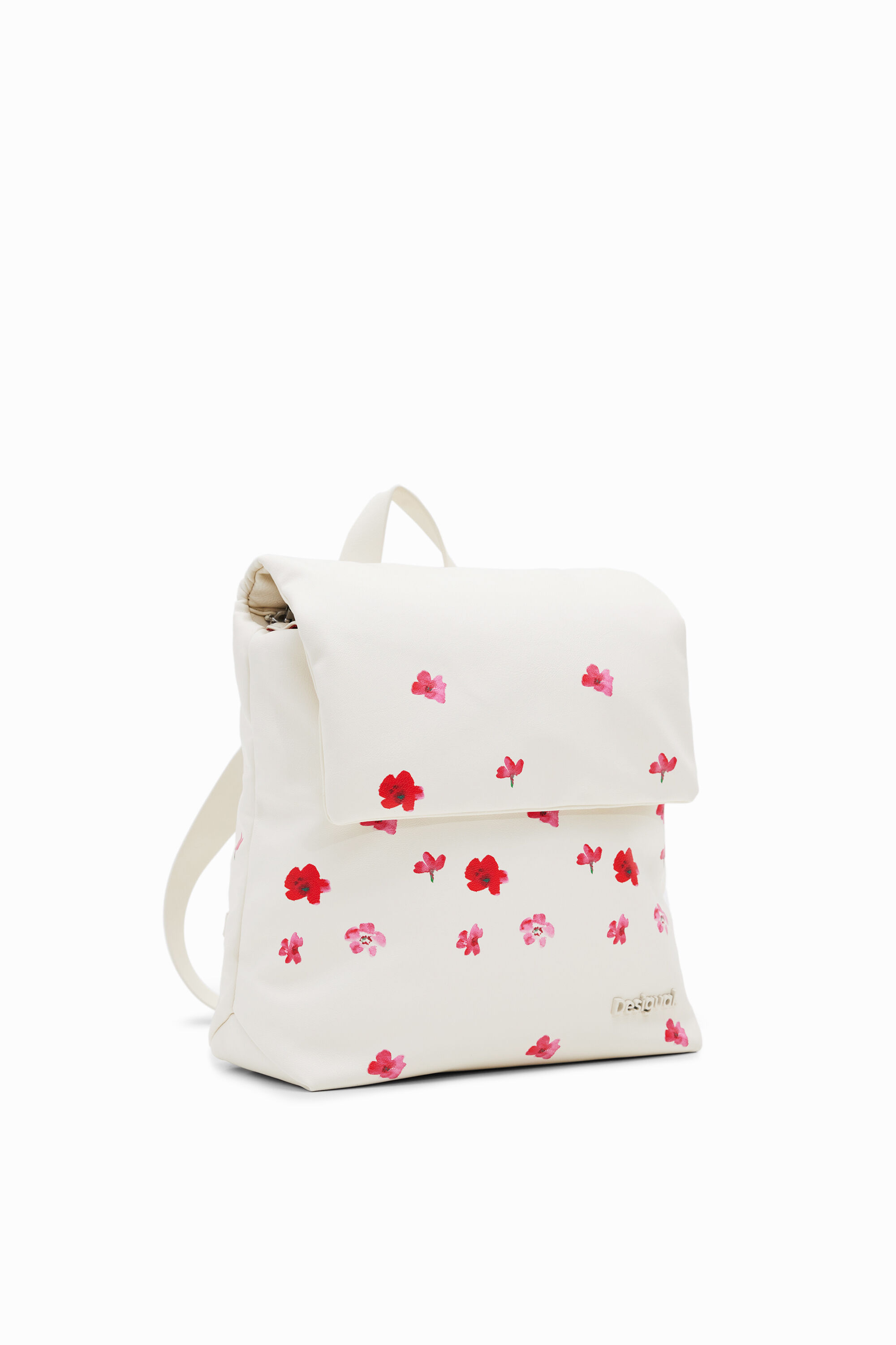 S padded floral backpack - WHITE - U