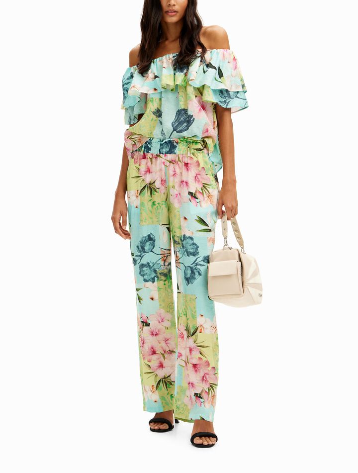 Bluse mit Volants Blumen | Desigual