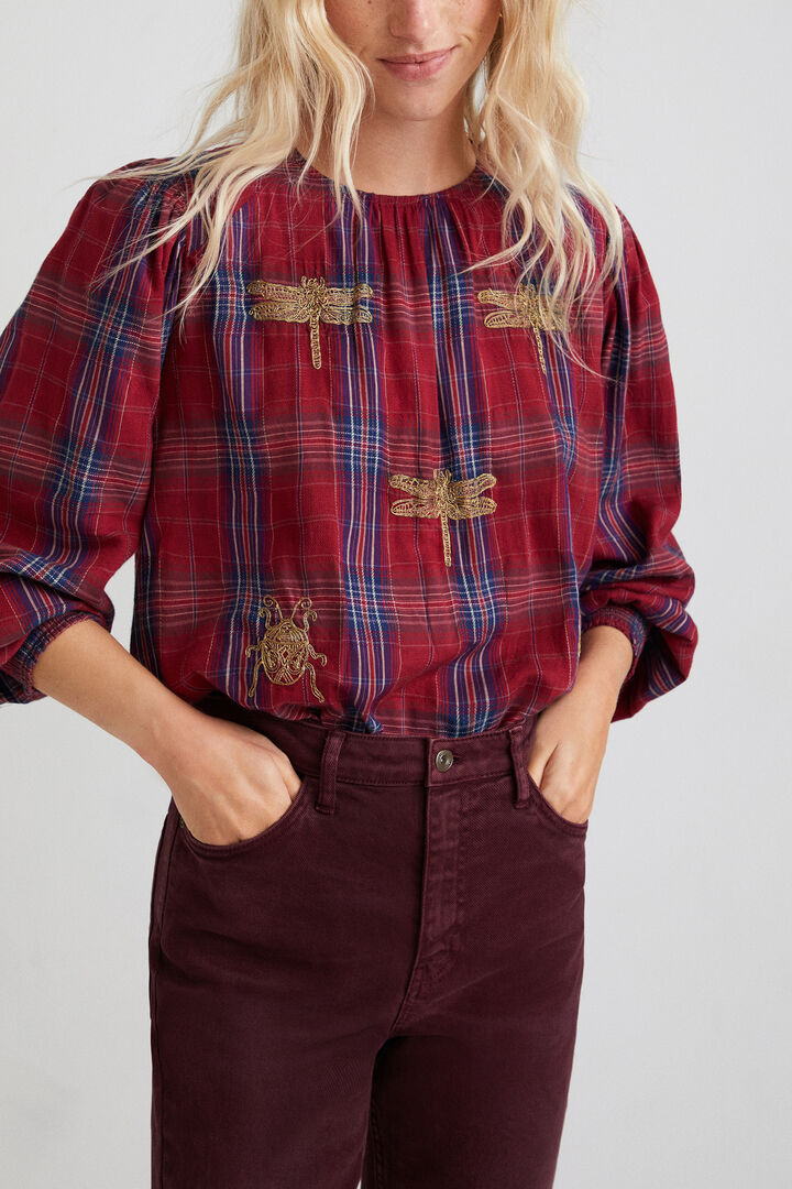 Blusa loose tartán | Desigual
