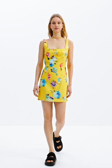 Vestit curt tirants desenfocat | Desigual