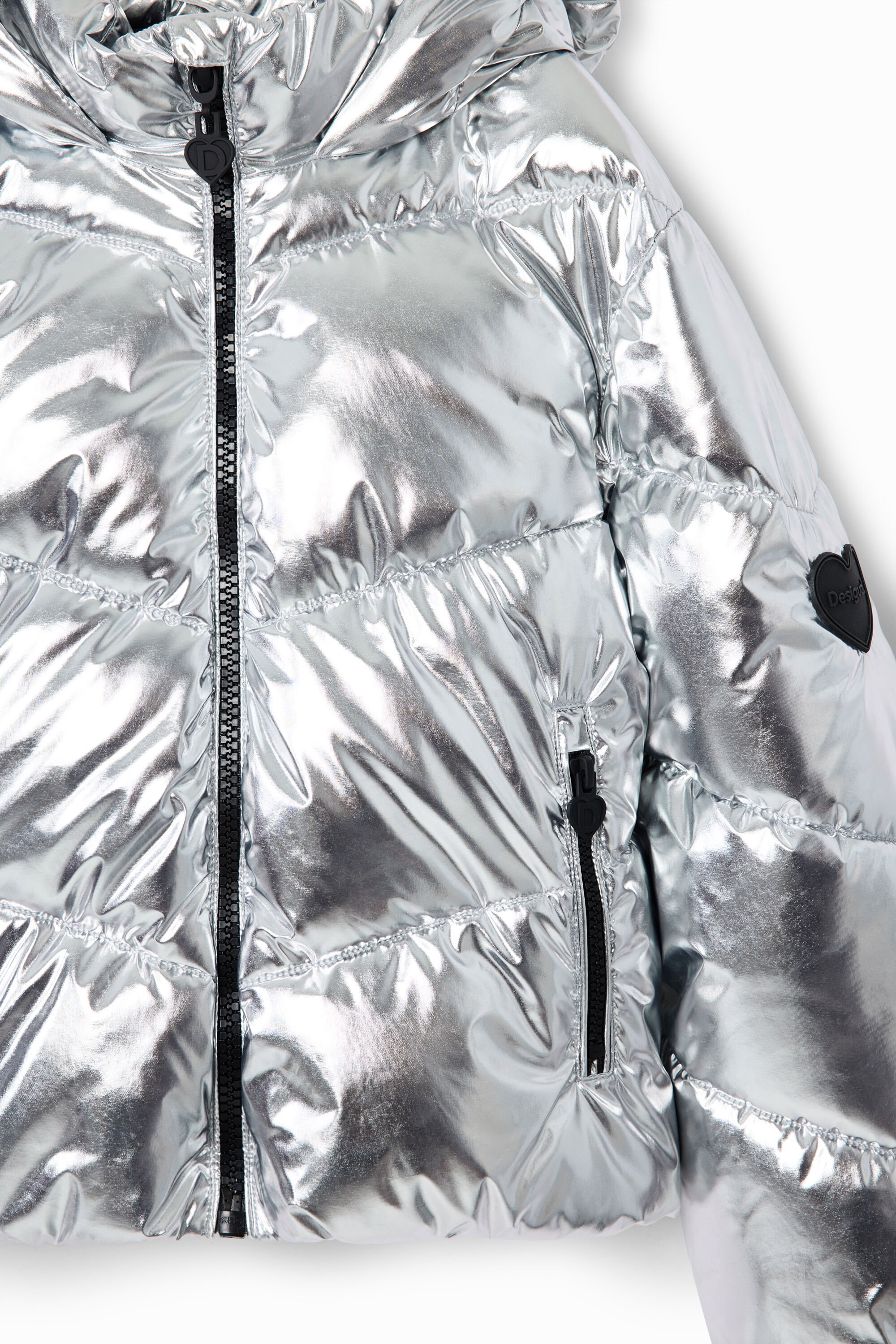 Metallic padded coat discount