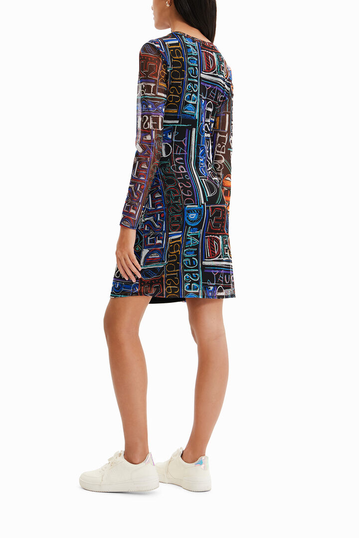 Short slim tulle dress | Desigual