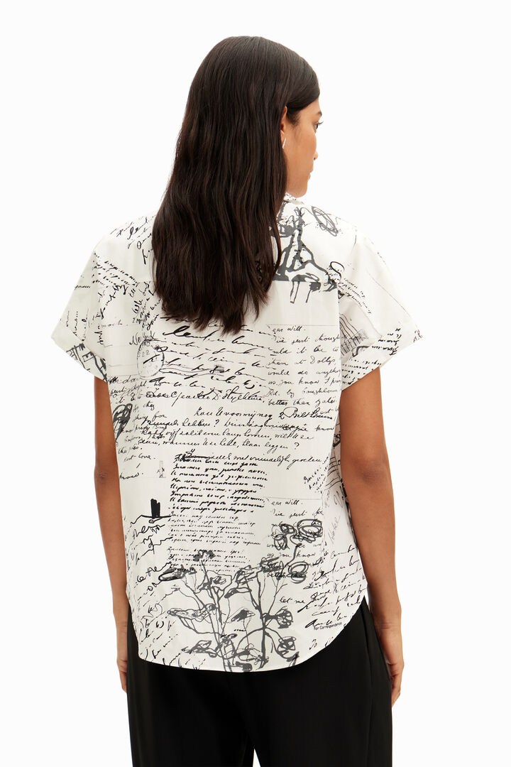 Short-sleeved shirt with texts. | Desigual