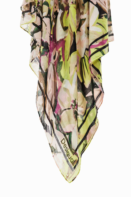 Rectangular floral foulard