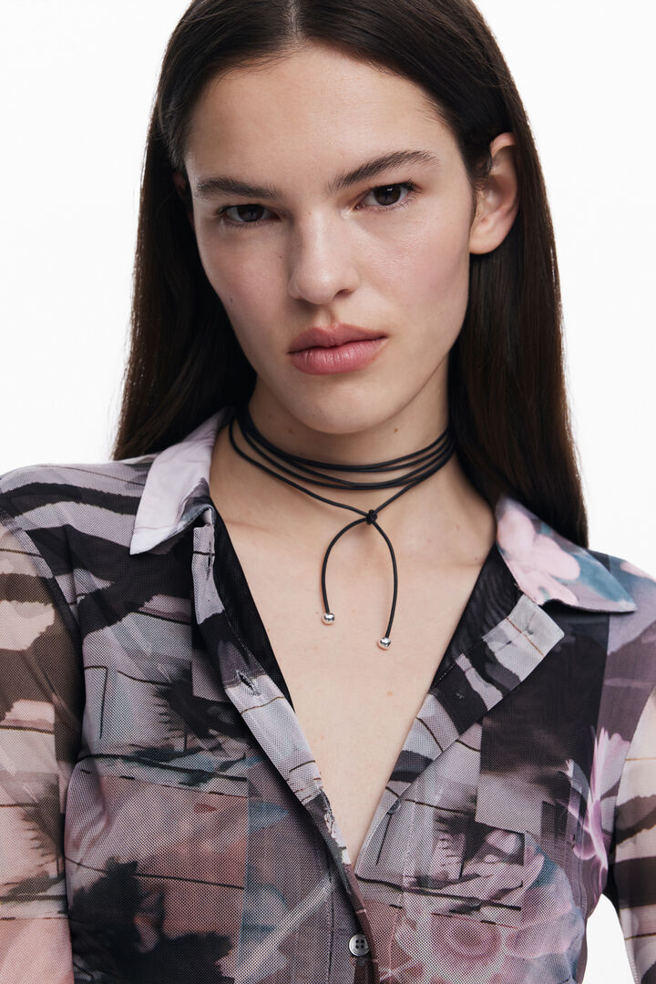 Buttoned tulle T-shirt | Desigual