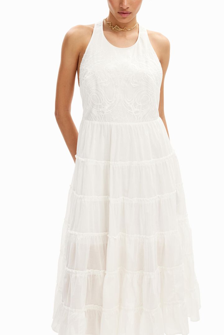 M. Christian Lacroix plunging midi dress | Desigual