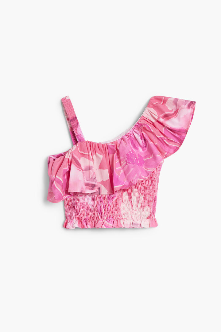 Chemise &agrave; volants imprim&eacute;e | Desigual