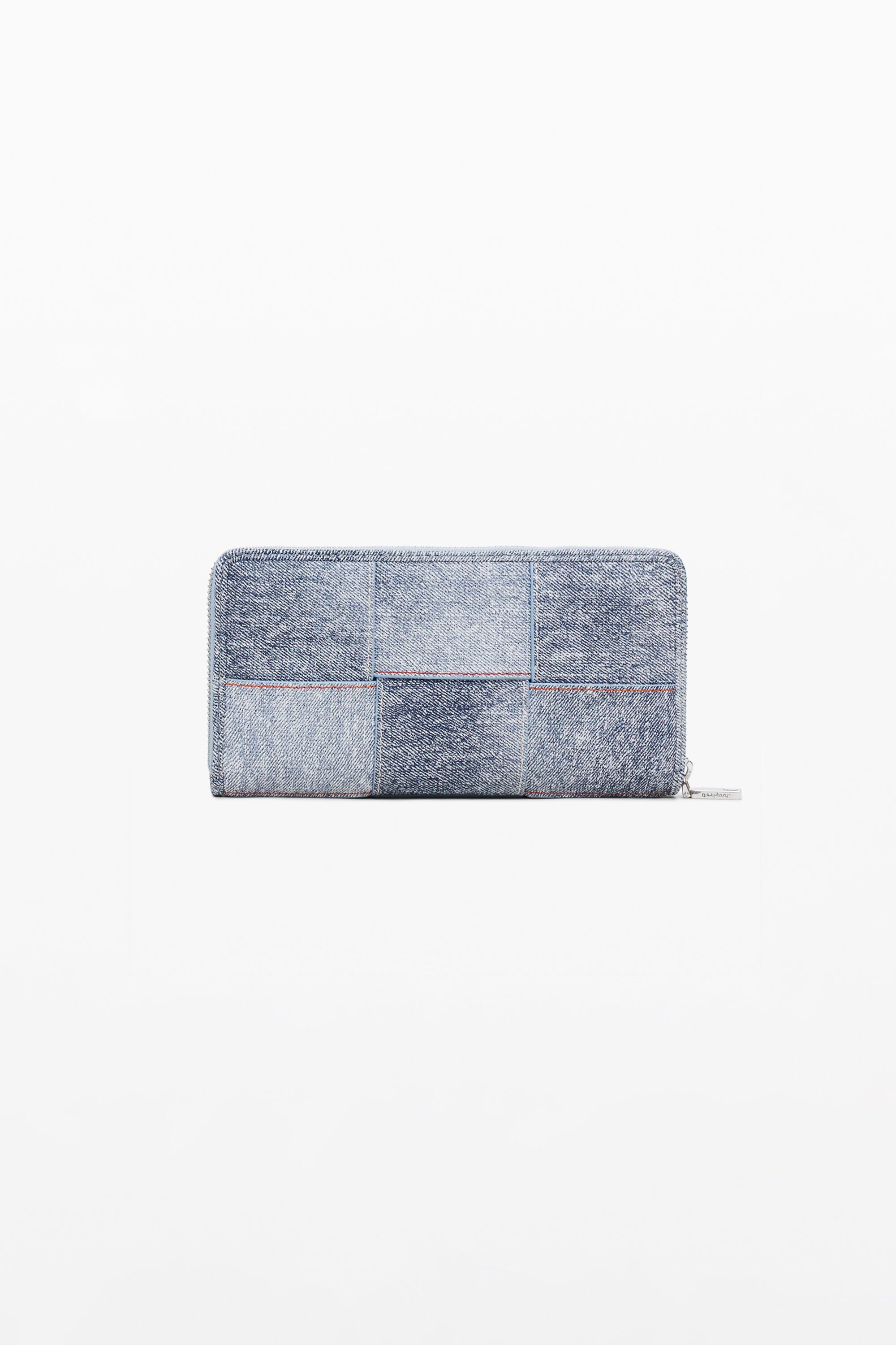 ☆NOT4NERD☆ Card Wallet Wide Denim Pants Light Blue PT025L 낫포너드(NOT4NERD) Card Wallet Wide Denim Pants - Light Blue