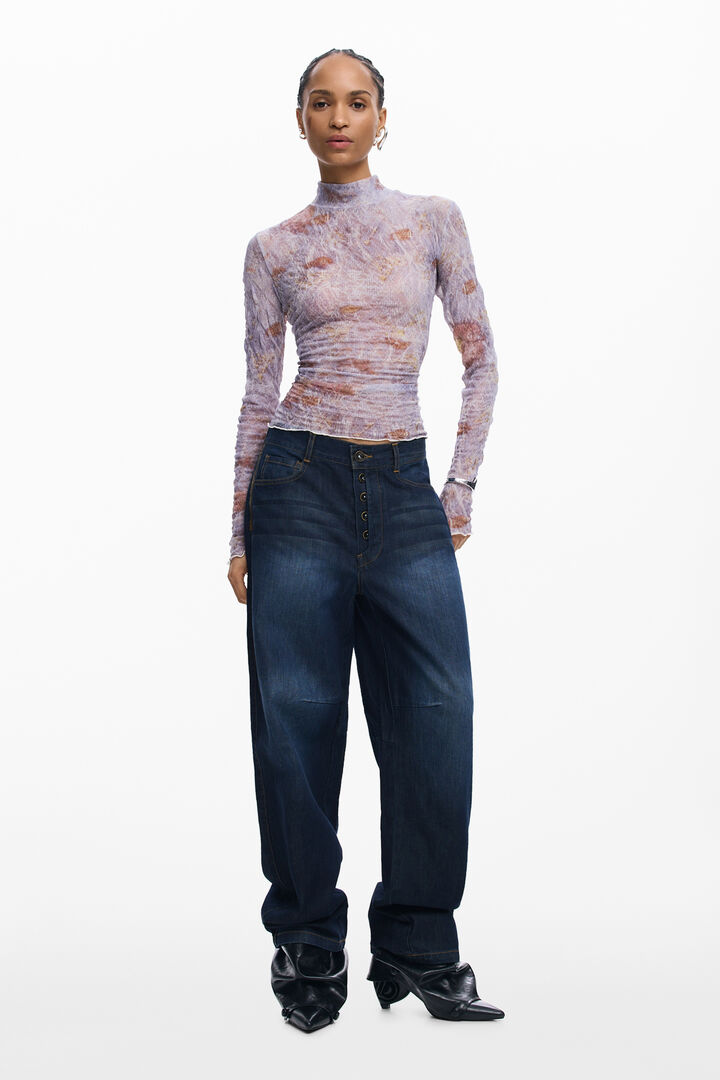 T-shirt à texture imprimée | Desigual