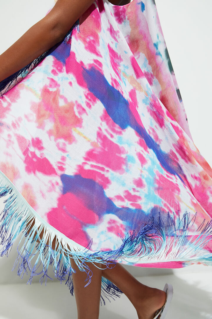 Chaleco largo algodón tie dye | Desigual