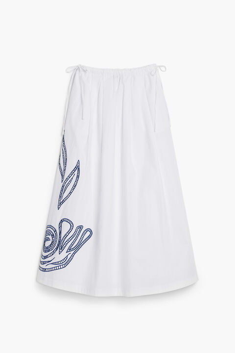 EMBROIDERED MIDI SKIRT