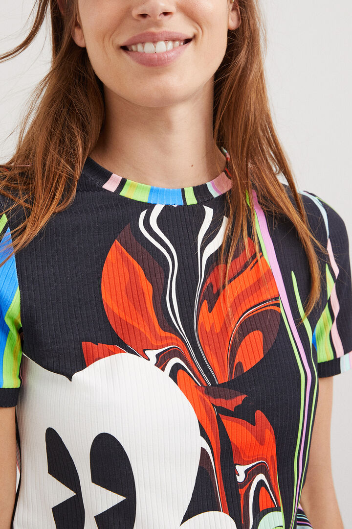 T-shirt côtelé Mickey Mouse par M. Christian Lacroix | Desigual