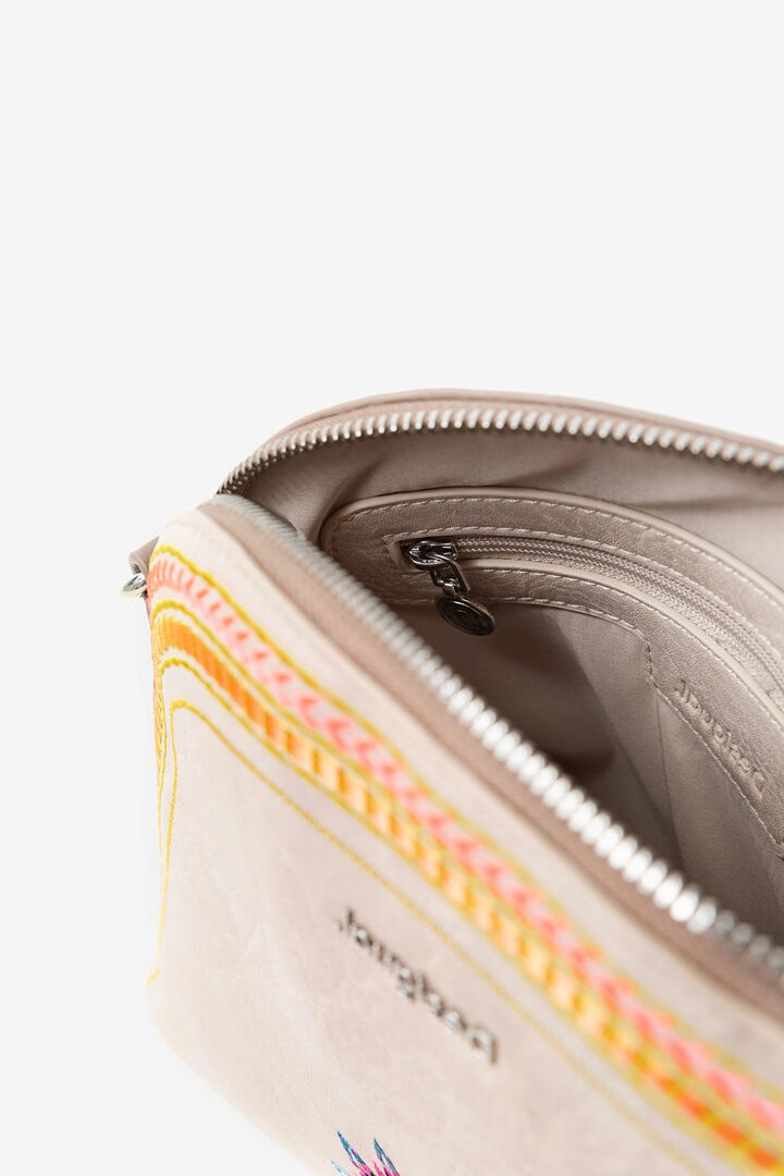 Borsa a tracolla con mandala ricamati | Desigual