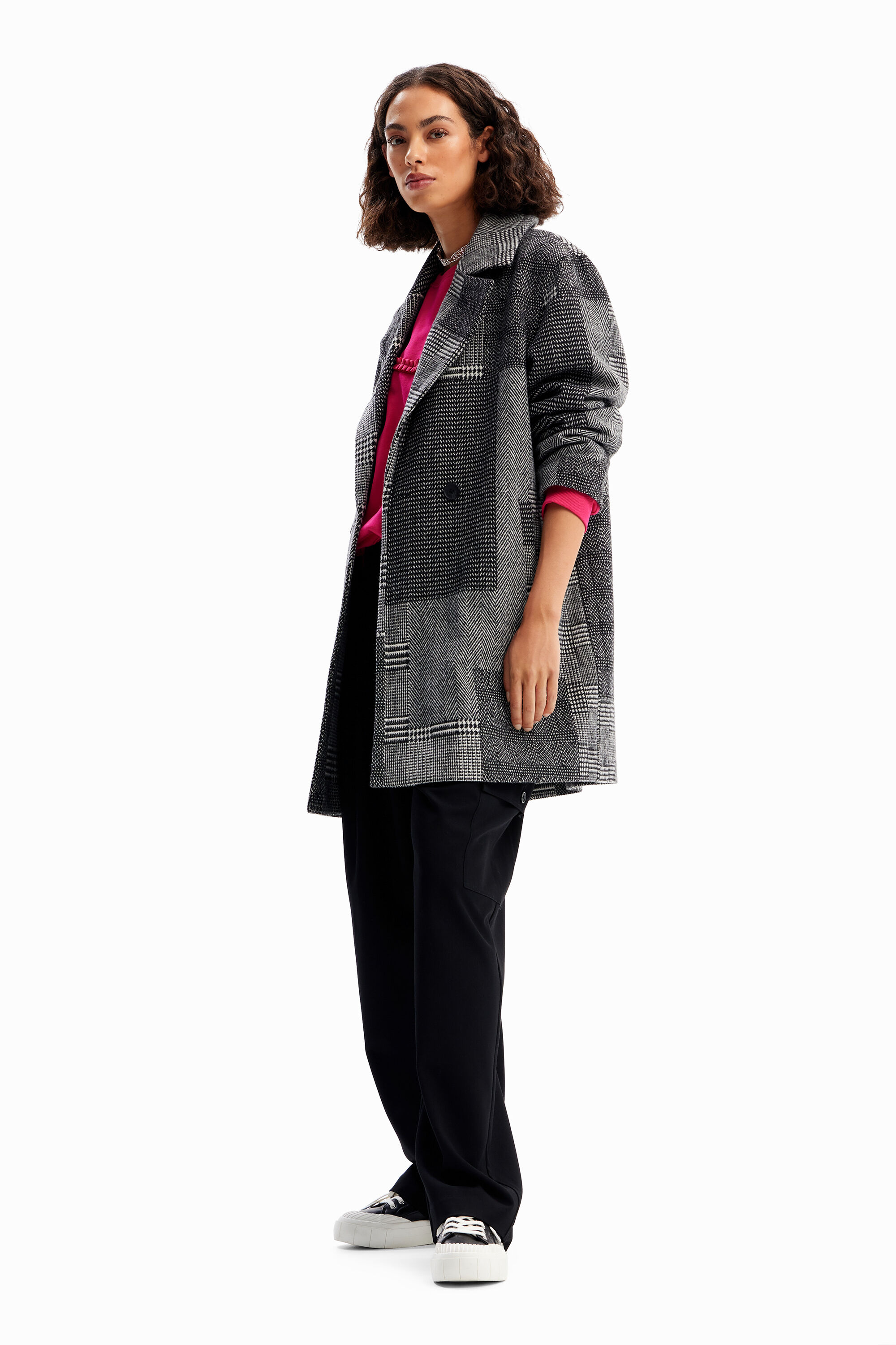 Desigual sale patchwork coat
