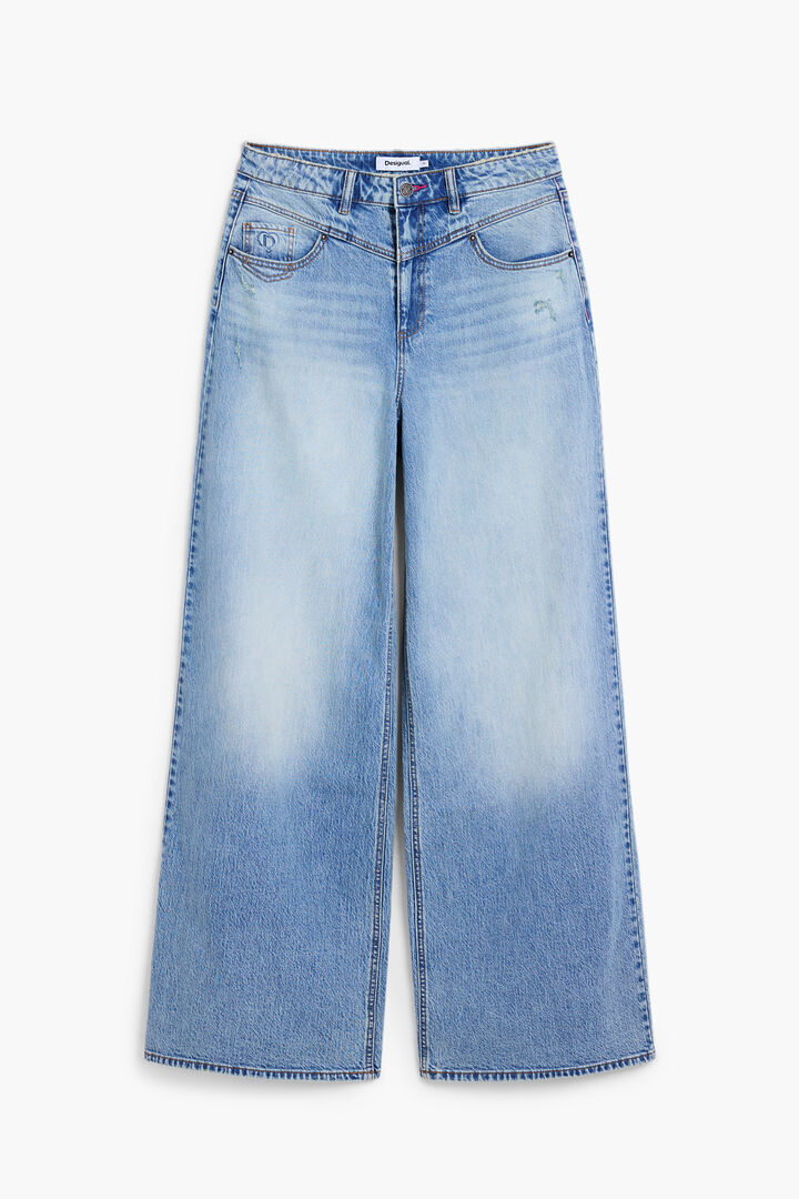 Wide leg denim trousers | Desigual