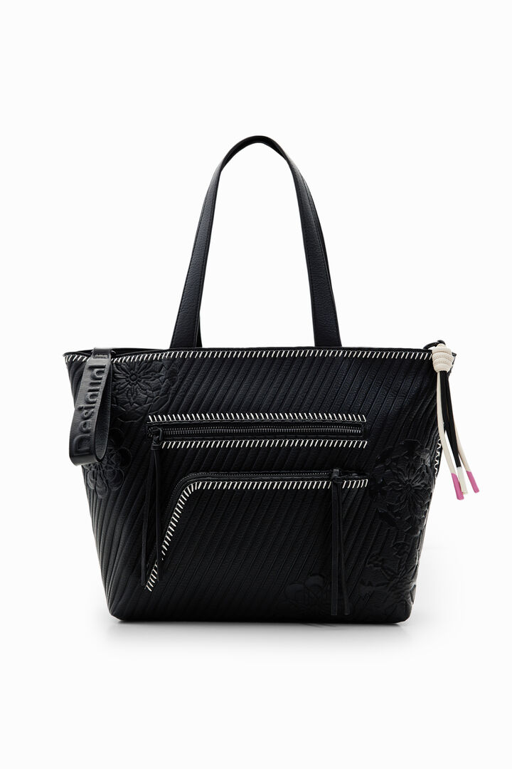 Large embossed tote bag | Desigual