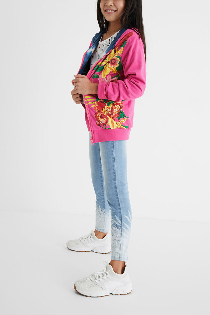 Reversible hooded sweatshirt | Desigual