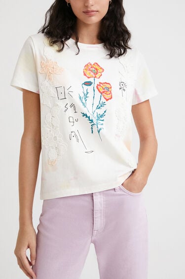 T-shirt fleurs LOVE | Desigual