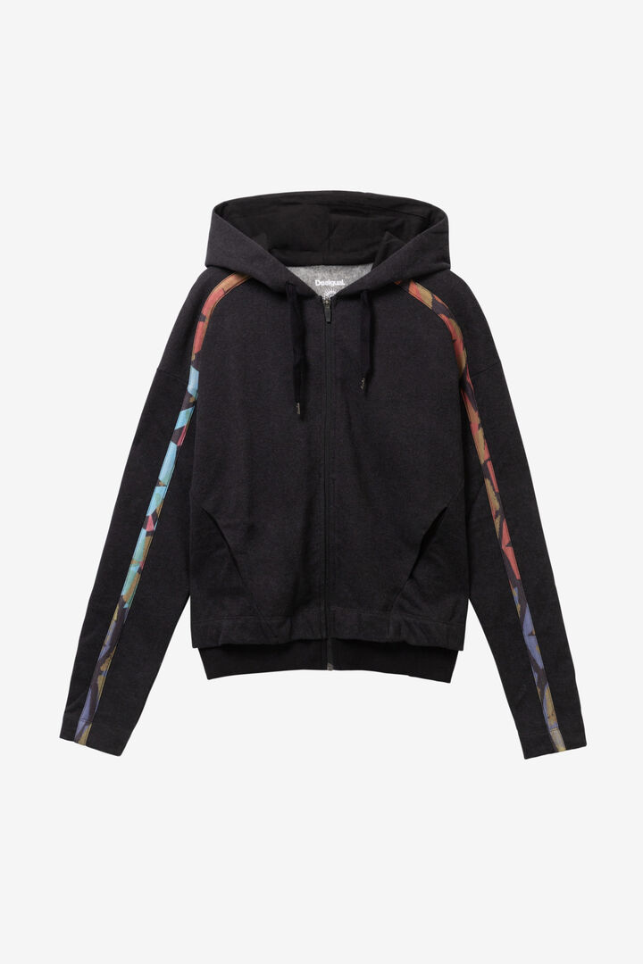 Sweatshirt with zipper and hood | Desigual
