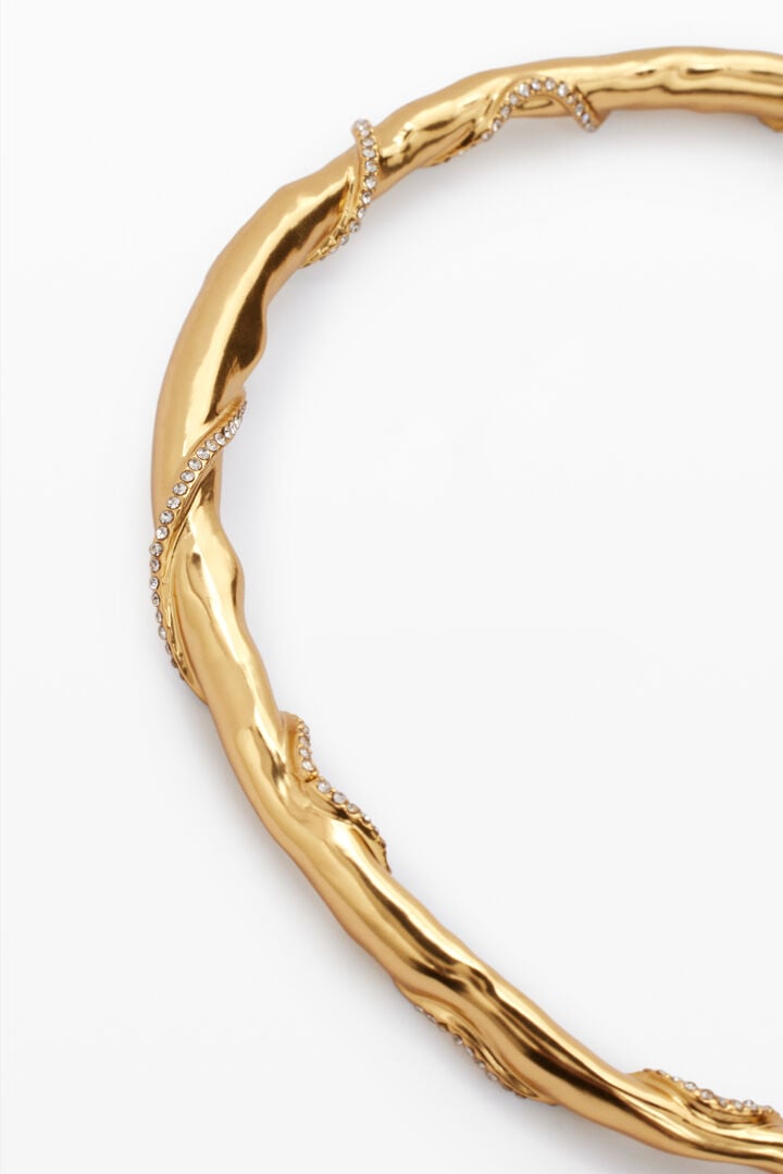 Collar rígido baño oro Zalio | Desigual