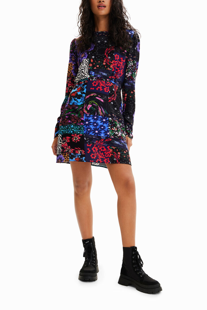 Abito patch cut-out corto | Desigual