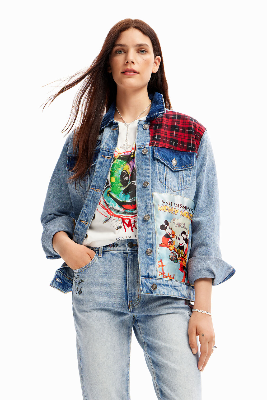 Trucker-Jeansjacke Micky Maus für Desigual.com