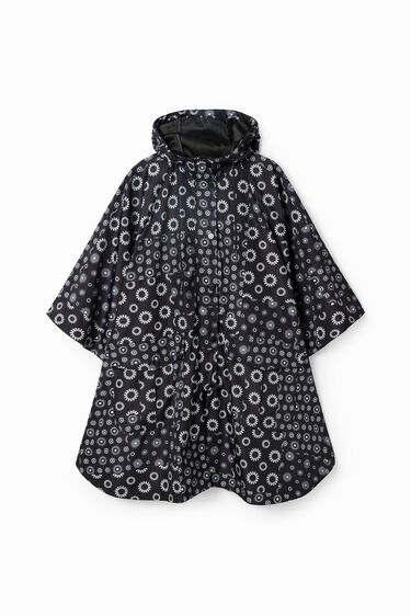 Geometric hooded raincoat | Desigual