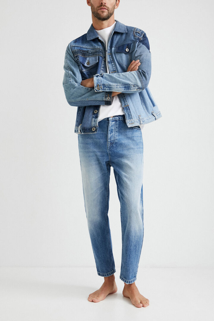 Upcycled patch denim jacket | Desigual