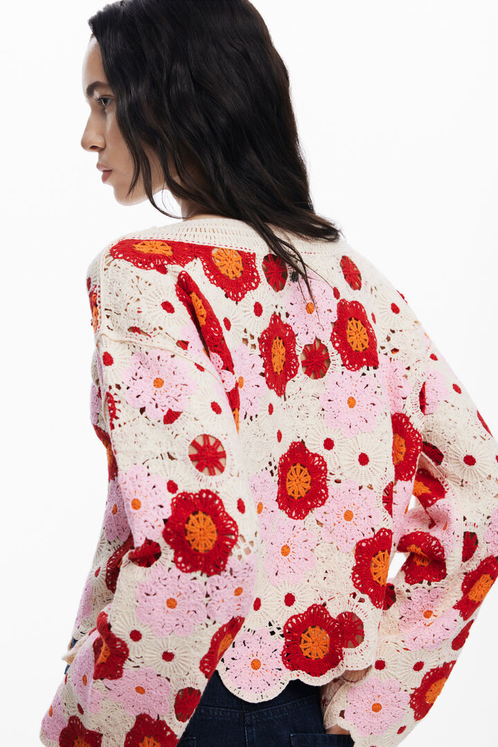 Top de ganxet multicolor | Desigual