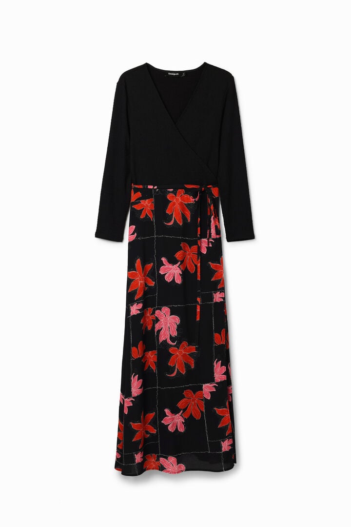 Floral wrap midi dress | Desigual