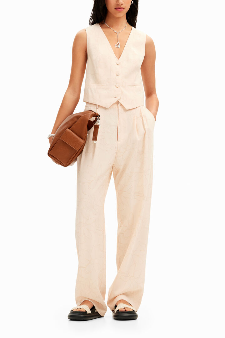 Tailored floral trousers | Desigual