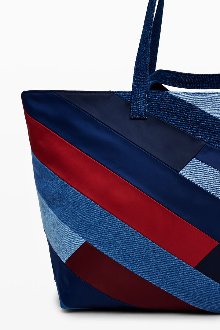 Denim bag with stripes | Desigual